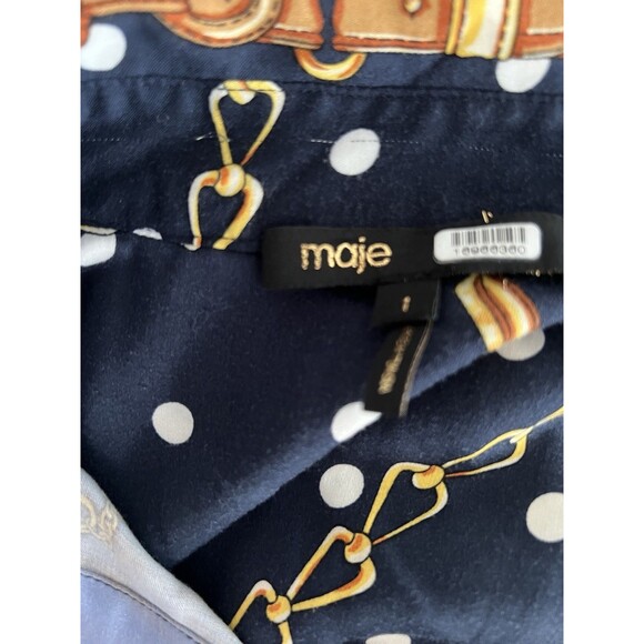 Maje Cechaine printed shirt with a chain motif print Size 1 - Picture 7 of 13